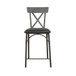 Itzel - Counter Height Chair (Set of 2) - Black PU & Sandy Gray