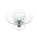 Noralie - 52" Round Dining Table - Mirrored & Faux Diamonds