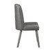Waylon - Side Chair (Set of 2) - Gray Synthetic Leather & Gray Oak