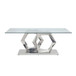 Gianna - Dining Table - Clear Glass Top & Stainless Steel