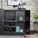 Hazen - 35" Wine Cabinet - Espresso