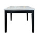 Nolan - Dining Table - White Natural Marble Top & Salvage Dark Oak