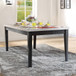 Nolan - Dining Table - White Natural Marble Top & Salvage Dark Oak