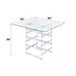 Nadie - Counter Height Table - Clear Glass Top & Black