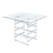 Nadie - Counter Height Table - Clear Glass Top & Black