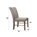 Leventis - Side Chair Set of 2) - Cream Linen & Weathered Oak