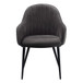 Caspian - Side Chair Set of 2) - Dark Gray Fabric & Black