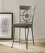 Landis - Counter Height Chair (Set of 2) - Fabric & Gunmetal