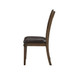 Nabirye - Side Chair Set of 2) - Esspresso Synthetic Leather & Dark Oak