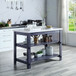 Enapay - Kitchen Island - Black