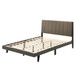 Valdemar - Queen Bed - Brown Fabric & Weathered Gray