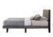 Valdemar - Queen Bed - Brown Fabric & Weatheted Gray Finish