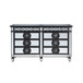 Varian II - Dresser - Mirrored, Black & Sliver