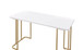 Estie - Vanity Desk - White & Gold Finish