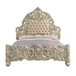 Sorina - Eastern King Bed - Synthetic Leather & Antique Gold