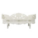 Adara - Bench - Pearl White Synthetic Leather & Antique White