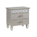 Varian - Nightstand - Silver & Mirrored Finish