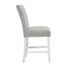 Elizaveta - Counter Height Chair Set of 2) - Gray Velvet &White High Gloss