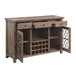 Raphaela - Server With Cup Holder & Wine Rack - Weathered Cherry