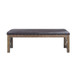 Raphaela - Bench - Black Synthetic Leather & Weathered Cherry