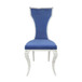 Azriel - Side Chair (Set of 2) - Blue Velvet & Mirroed Silver Finish