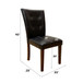 Britney - 20" Side Chair Set of 2) - Espresso Synthetic Leather & Walnut