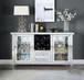Noralie - 36" Wine Cabinet With LED - Mirrored & Faux Diamonds