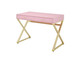 Coleen - Vanity Desk - Pink & Gold Finish - 31"