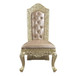 Vatican - Side Chair (Set of 2) - Synthetic Leather & Champagne Silver