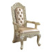 Vatican - Arm Chair (Set of 2) - Synthetic Leather & Champagne Silver
