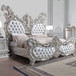 Valkyrie - Eastern King Bed - Synthetic Leather & Antique Platinum