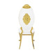 Fallon - Side Chair (Set of 2) - White Velvet & Mirrored Gold