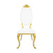 Fallon - Side Chair (Set of 2) - White PU & Mirroed Gold Finish