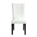 Hussein - Side Chair (Set of 2) - White PU & Black Finish