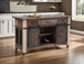 Antique - 2 Drawers Kitchen Island - Multicolor