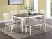 Rowan - 6 Piece Dinette Set With Bench - White