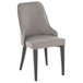 Nueva - Accent / Dining Chair - Black Metal And Gray Fabric (Set of 2)