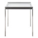 Fuji - Dining Table - Stainless Steel With Clear Glass Top - 29.5"