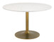 Ithaca - Dining Table - White / Gold