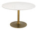 Ithaca - Dining Table - White / Gold