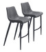 Magnus - Bar Chair (Set of 2) - Dark Gray & Black