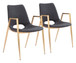 Desi - Dining Chair With Gold Legs (Set of 2)