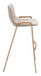 Desi - Barstool Chair With Gold Base (Set of 2)