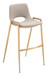 Desi - Barstool Chair With Gold Base (Set of 2)