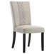 Malia - Upholstered Solid Back Dining Side Chair (Set of 2) - Beige And Black