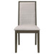 Kelly - Upholstered Solid Back Dining Side Chair (Set of 2) - Beige And Dark Gray