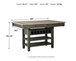 Tyler Creek - Black / Gray - Rectangular Dining Room Counter Table