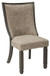 Tyler - Black / Grayish Brown - Dining Uph Side Chair (Set of 2) - Framed Back