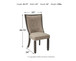 Tyler Creek - Black / Grayish Brown - Dining UPH Side Chair (Set of 2) - Framed Back