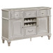 Evangeline - 4-Drawer Sideboard Server With Faux Diamond Trim - Silver Oak